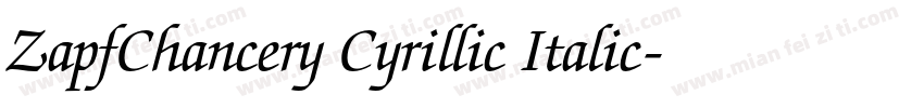 ZapfChancery Cyrillic Italic字体转换